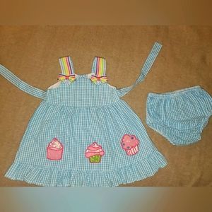 Cupcake baby dress set